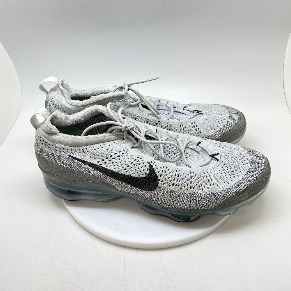 Nike Sneakers Mens 14 Air VaporMax 2023 Flyknit DV1678-004 Platinum Casual Shoes